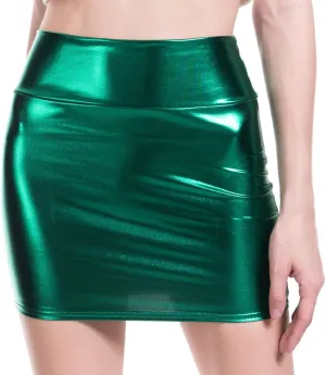 Mini Skirts for Women Sexy High Waist Slim Fit Stretchy Dance PU Leather Hot Mini Skirts Fashion Stylish Streetwear