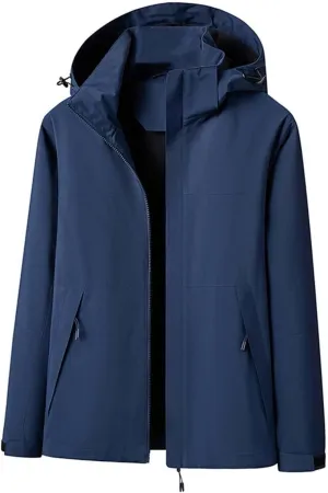 Patchwork Windbreakers for Men Big and Tall Rain Jackets with Zipper Pockets Sports Mountain Jackets Windproof Coat