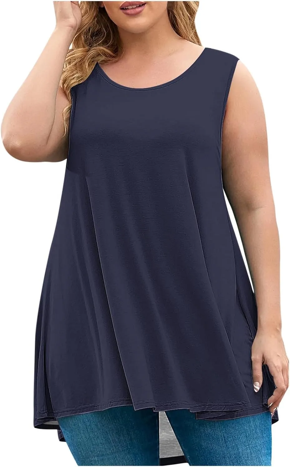 Plus Size Tunic Tops for Women Dressy Tank Tops 2025 Plus Size Loose Fit Dressy Loose Flowy T Shirts Blouses