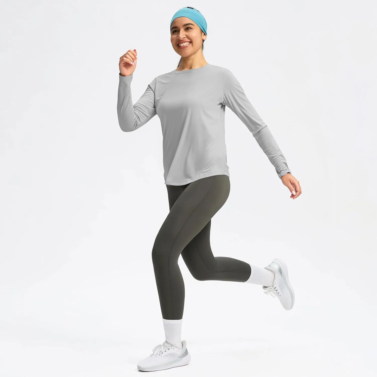 Rash Guard for Women UV Protection Long Sleeve Outdoor Sun Shirt UPF 50  SPF Hiking Shirt Quick Dry Athletic Swim Top