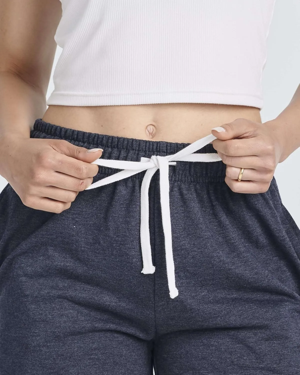 Real Essentials 3 Pack: Women’s Cotton French Terry Shorts Pockets - Casual Athletic Lounge (Available in Plus)