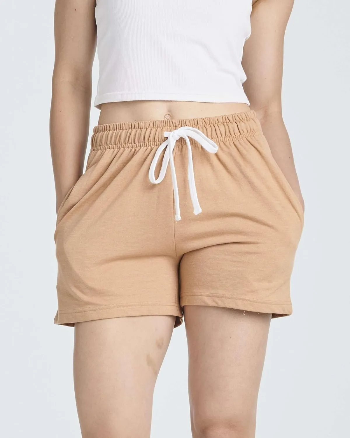 Real Essentials 3 Pack: Women’s Cotton French Terry Shorts Pockets - Casual Athletic Lounge (Available in Plus)