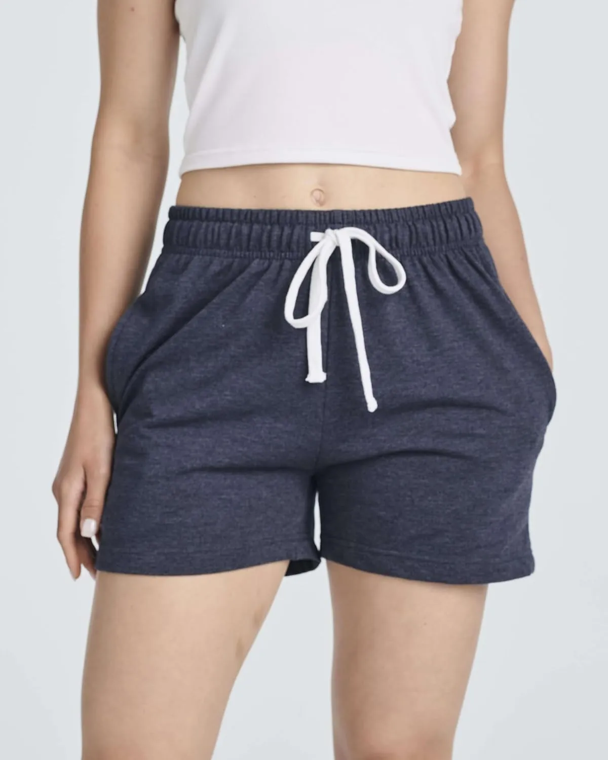 Real Essentials 3 Pack: Women’s Cotton French Terry Shorts Pockets - Casual Athletic Lounge (Available in Plus)