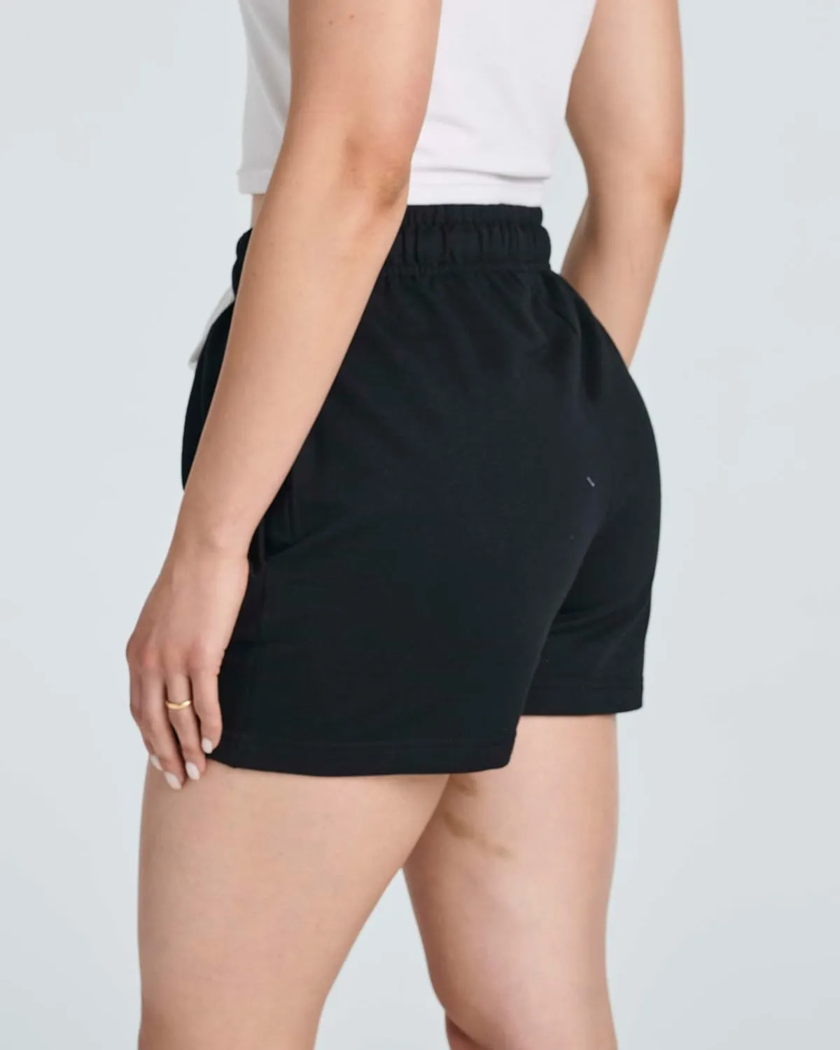 Real Essentials 3 Pack: Women’s Cotton French Terry Shorts Pockets - Casual Athletic Lounge (Available in Plus)
