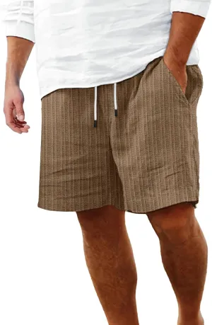 Shorts for Men Casual Summer Fashion Slim Five Minute Pants Beach Shorts Men's Cotton Blend Shorts Co Shorts Elastic