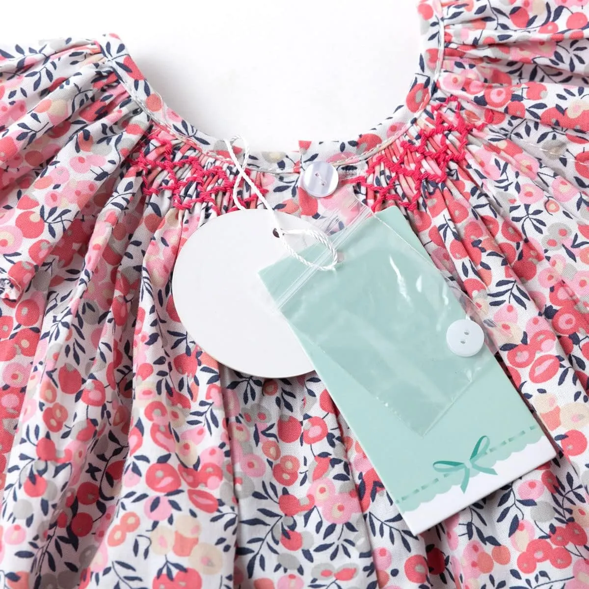 Simplee kids Baby Girl Smocked Dress Summer Casual Short Sleeve Dresses Floral Print Sundress Princess Dress for Toddlers