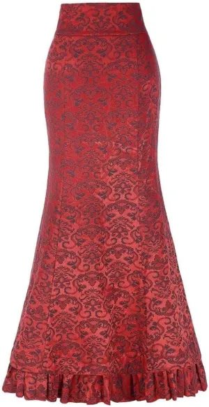 Skirts for Women Long Full Length Trendy Flare High Elastic Waist Boha Floral Print Palazzo Skirts for Women Fashion