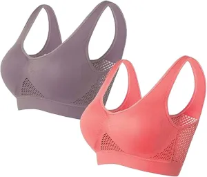 Sports Bras for Women Full Coverage No Underwire Everyday Bras Comfort Wireless Lightly Lined T-Shirt Bra
