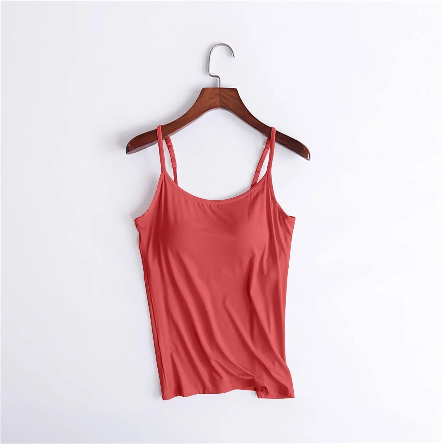 Tank Tops for Women 2024 Summer Built in Bra Spaghetti Strap Crop Vests Modal Quick-Dry Fitness Running Yoga Camisole