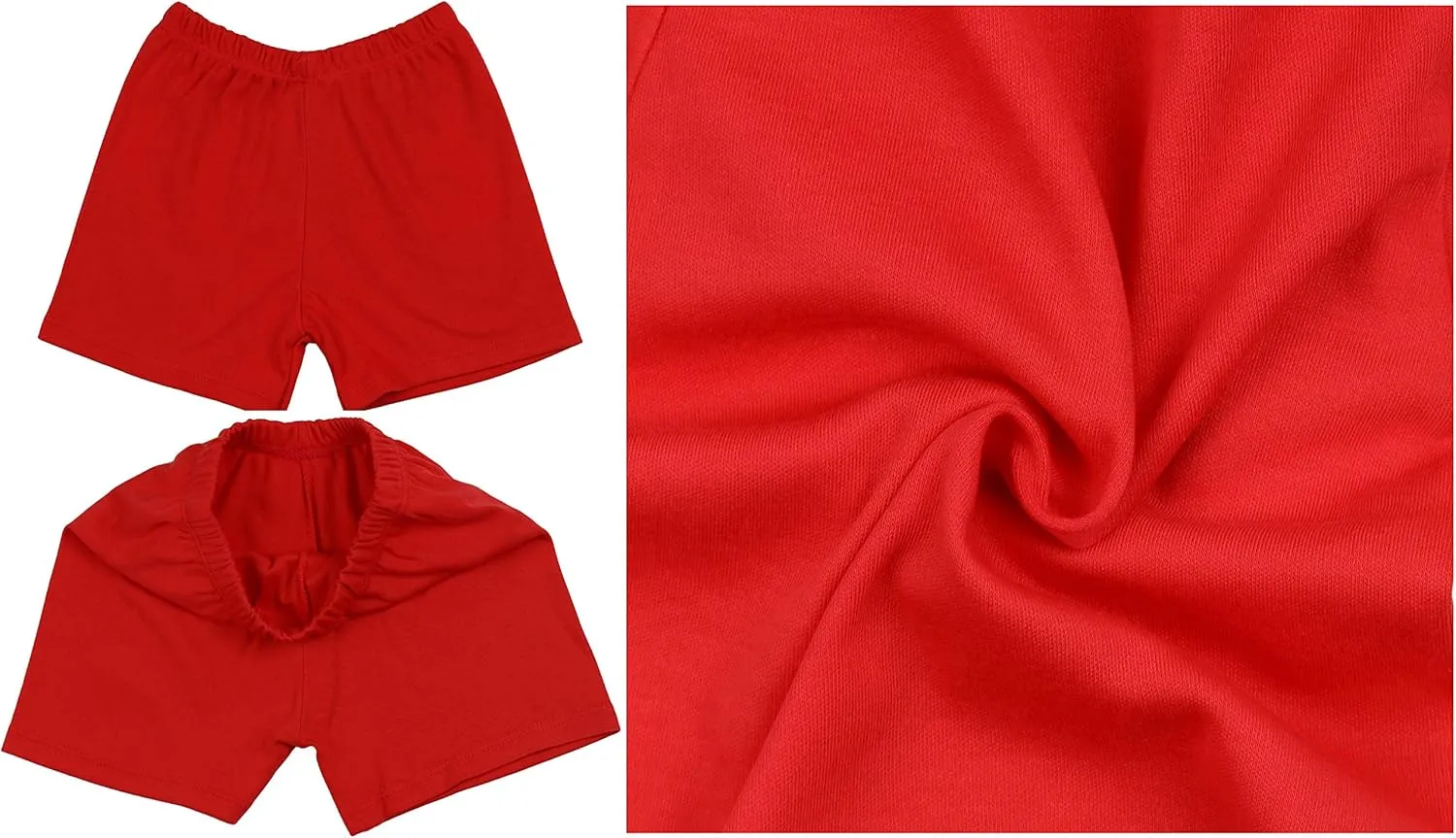 ToBeInStyle Girl's 4 Pack Cotton Relaxed Fit Elastic Casual Lounging Shorts