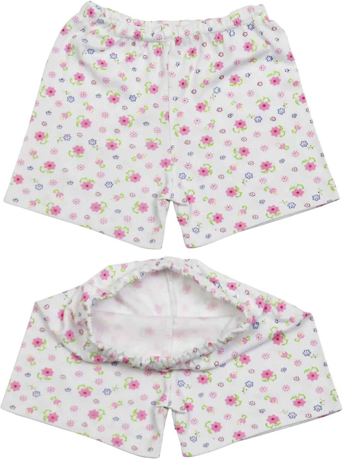 ToBeInStyle Girl's 4 Pack Cotton Relaxed Fit Elastic Casual Lounging Shorts