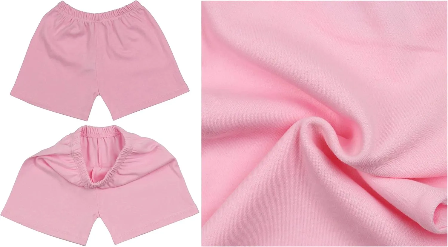 ToBeInStyle Girl's 4 Pack Cotton Relaxed Fit Elastic Casual Lounging Shorts