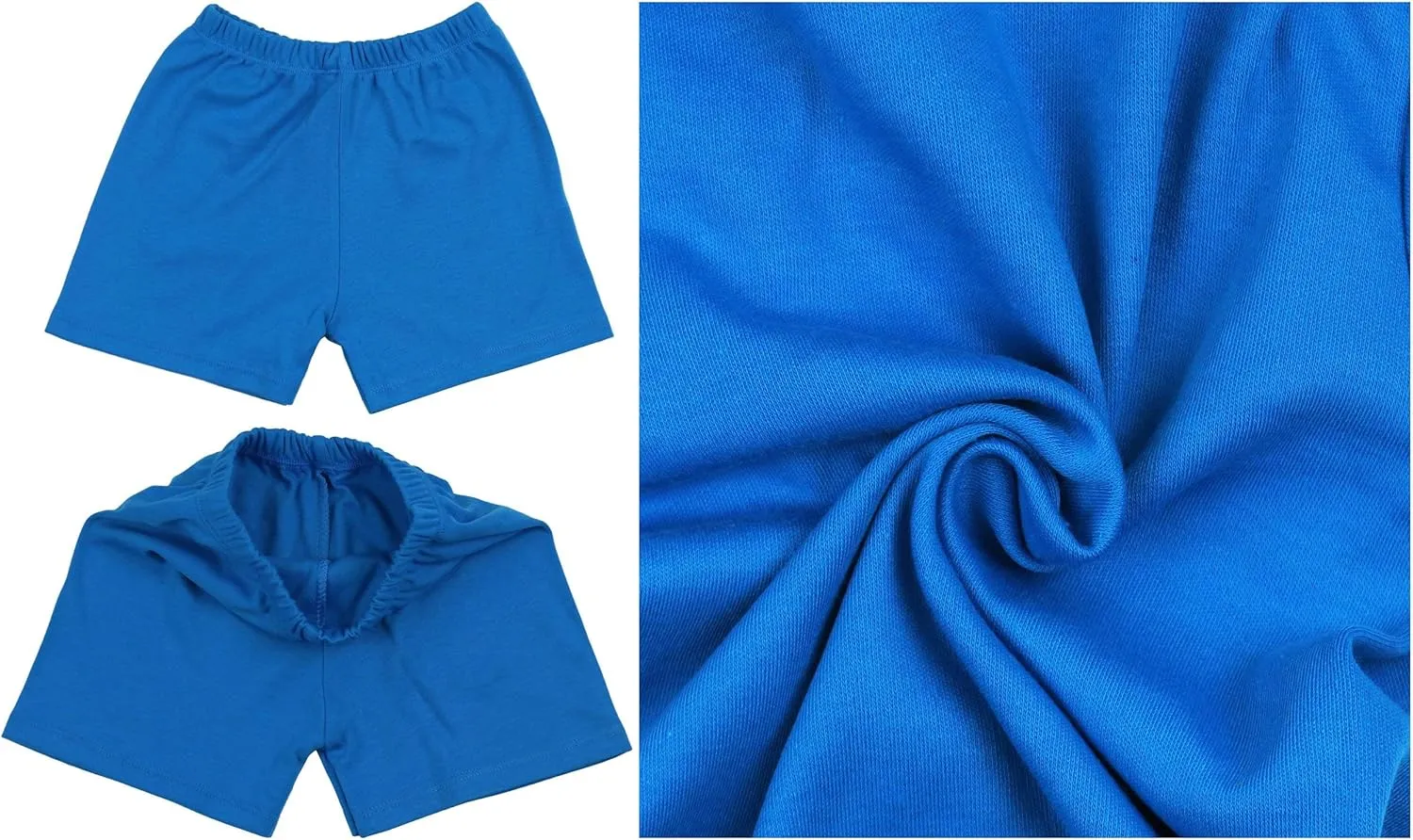ToBeInStyle Girl's 4 Pack Cotton Relaxed Fit Elastic Casual Lounging Shorts