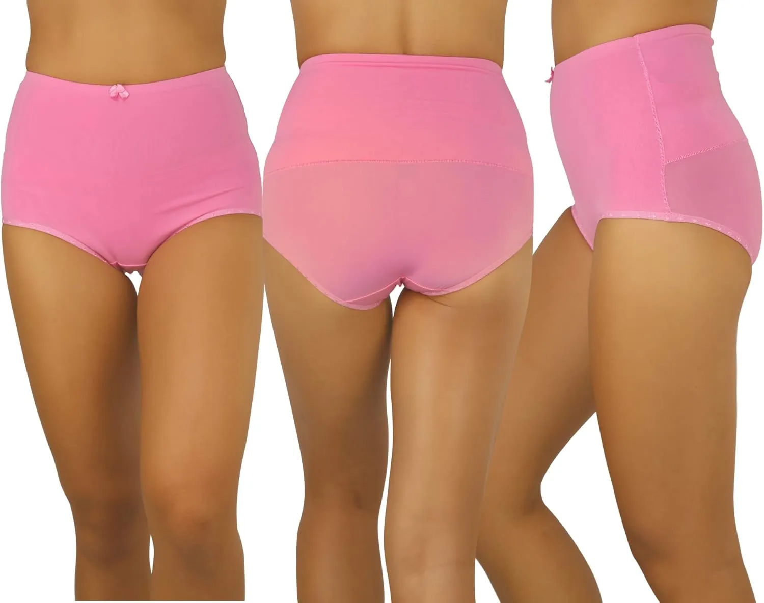 ToBeInStyle Women's Pack of 6 High-Waisted Girdle Brief Tummy Support Everyday Panties