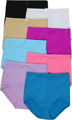 ToBeInStyle Women's Pack of 6 High-Waisted Girdle Brief Tummy Support Everyday Panties