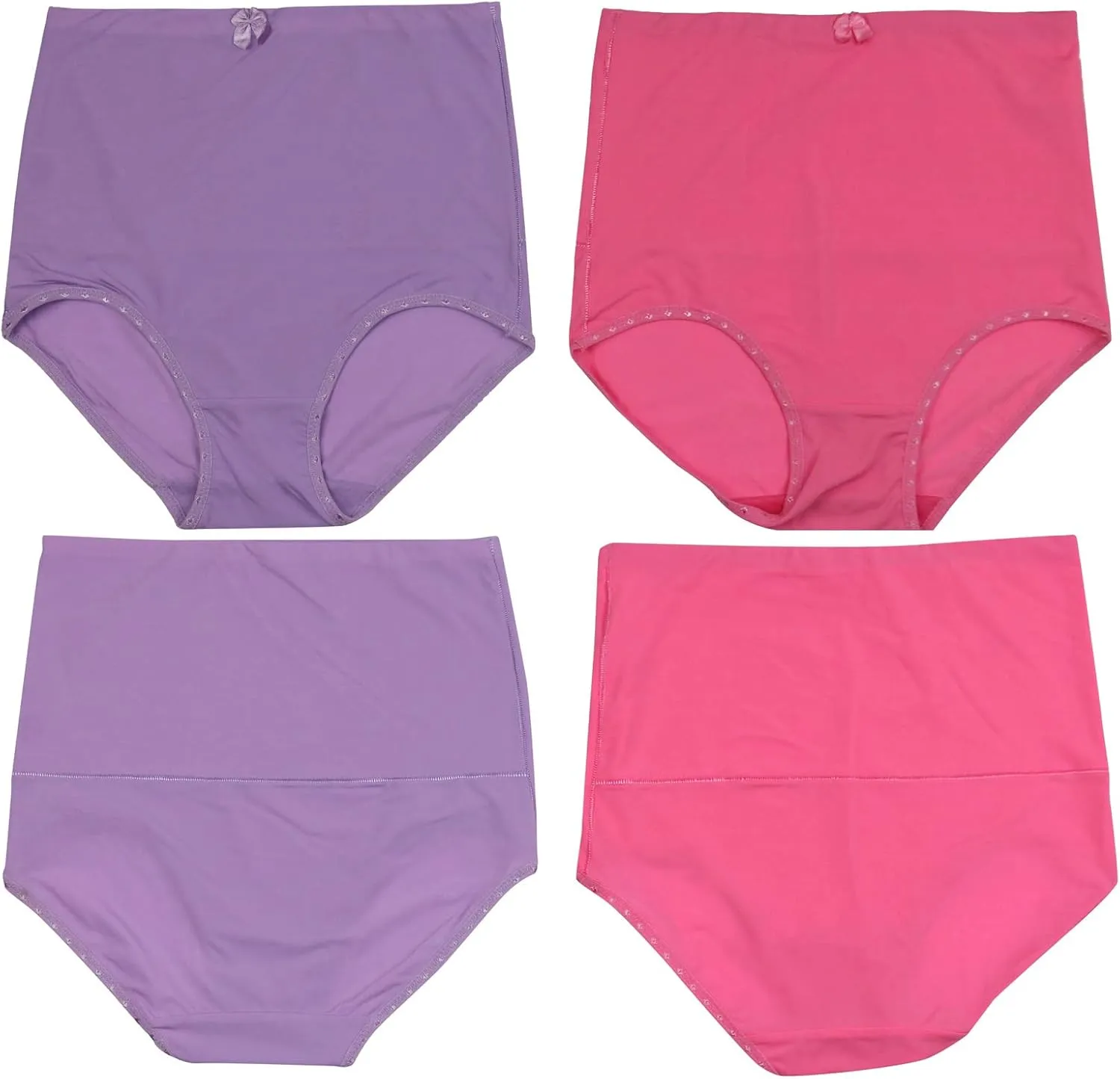 ToBeInStyle Women's Pack of 6 High-Waisted Girdle Brief Tummy Support Everyday Panties