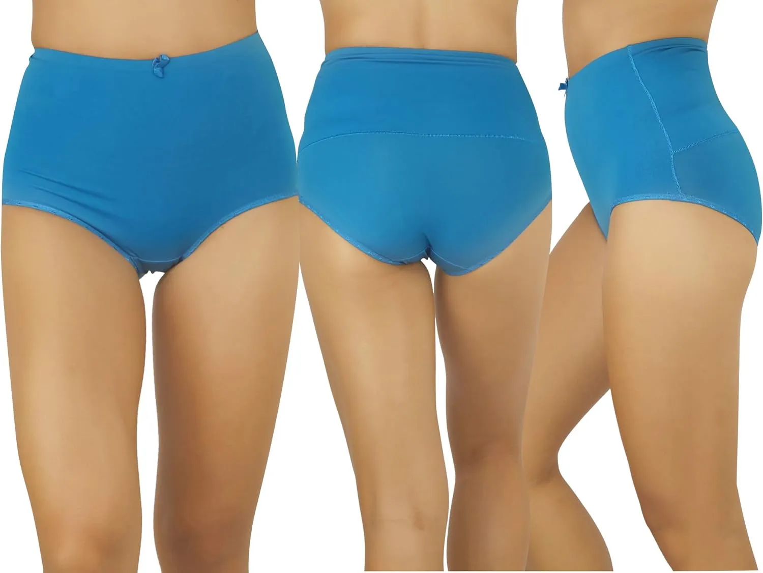ToBeInStyle Women's Pack of 6 High-Waisted Girdle Brief Tummy Support Everyday Panties