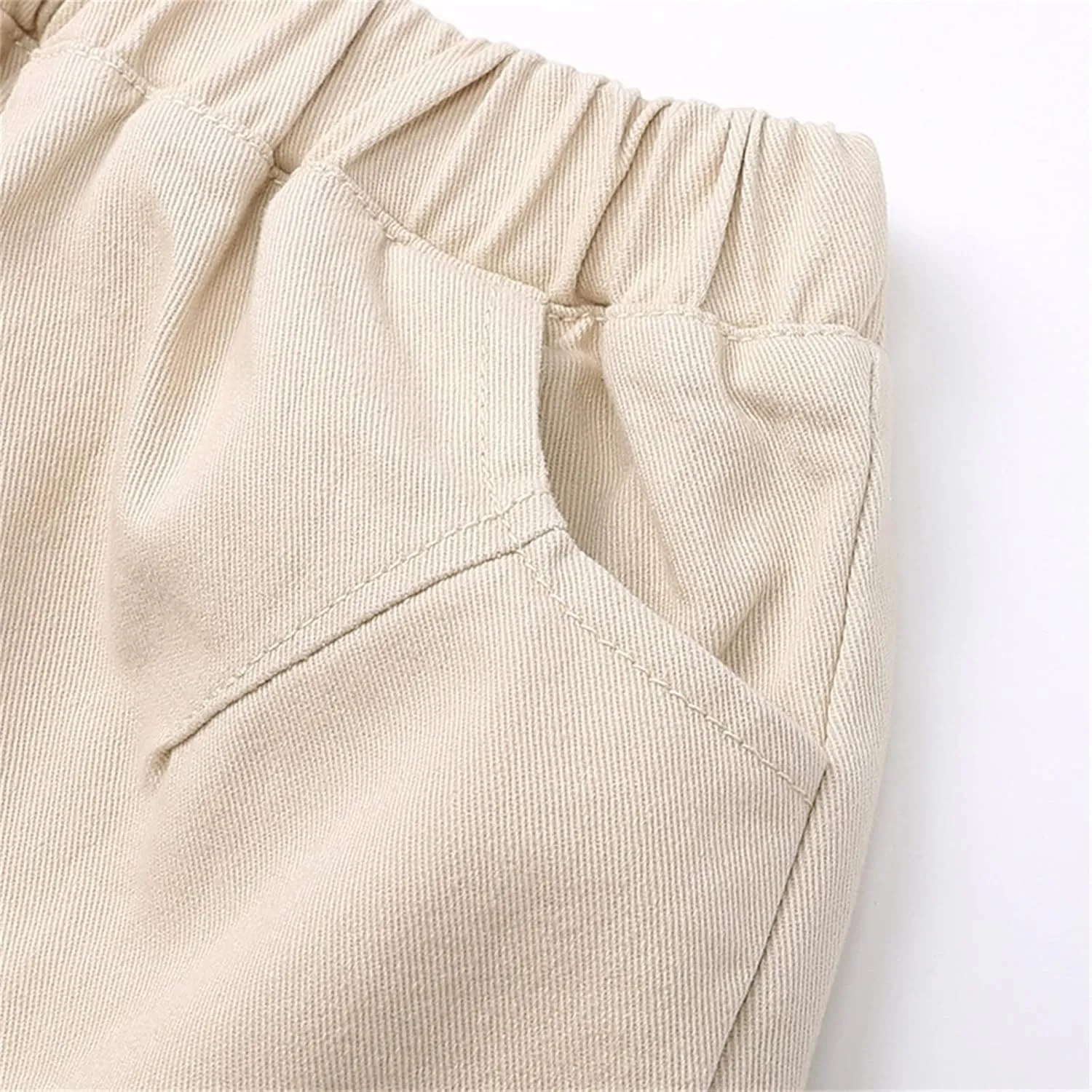 Toddler Boys Shorts French Terry Girls Cotton Shorts with Drawstring Casual Elastic Waist Pants Summer Clothes