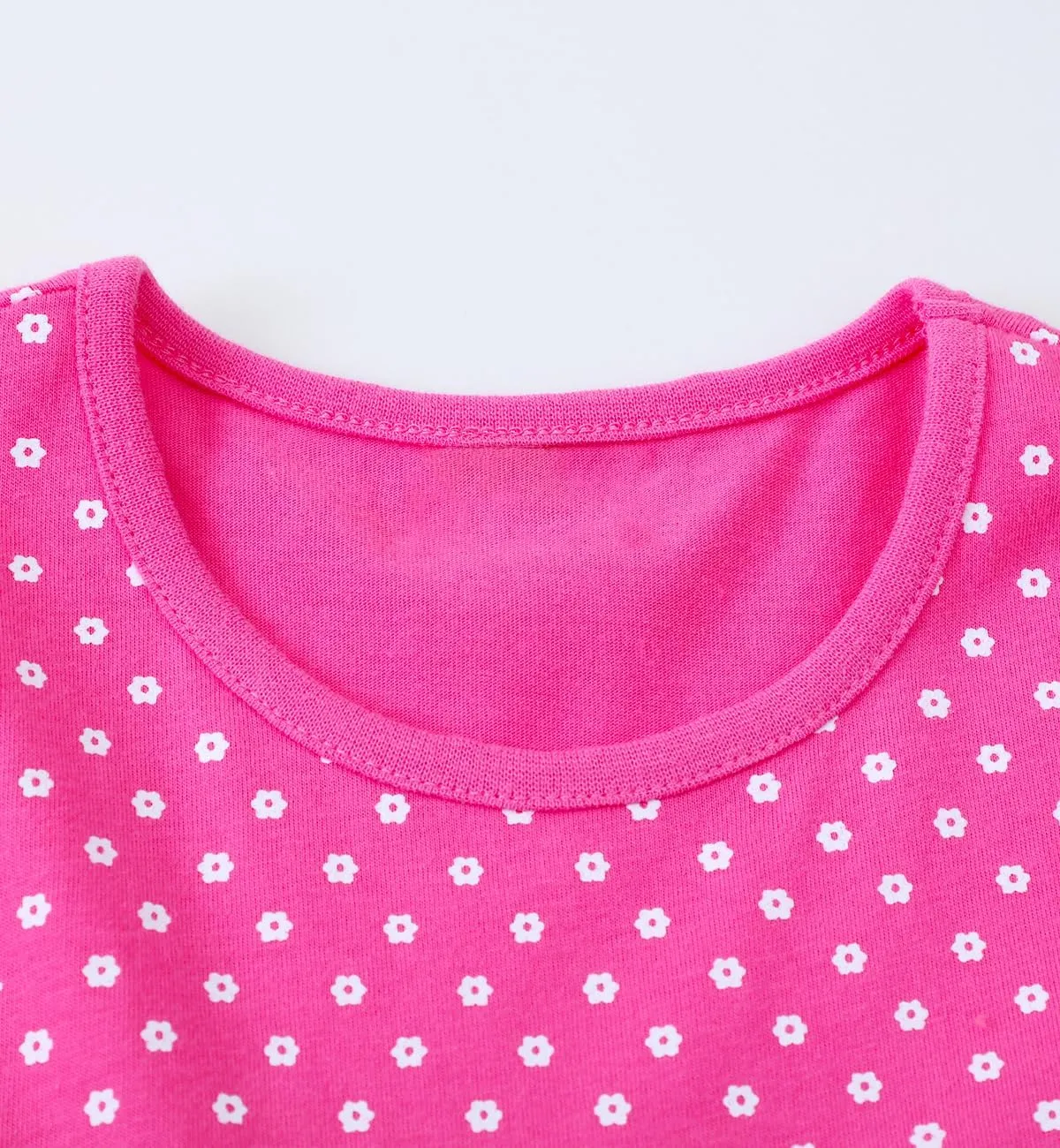 Toddler Girls Cotton Embroidery Applique Short Sleeve Dresses 2-7Y
