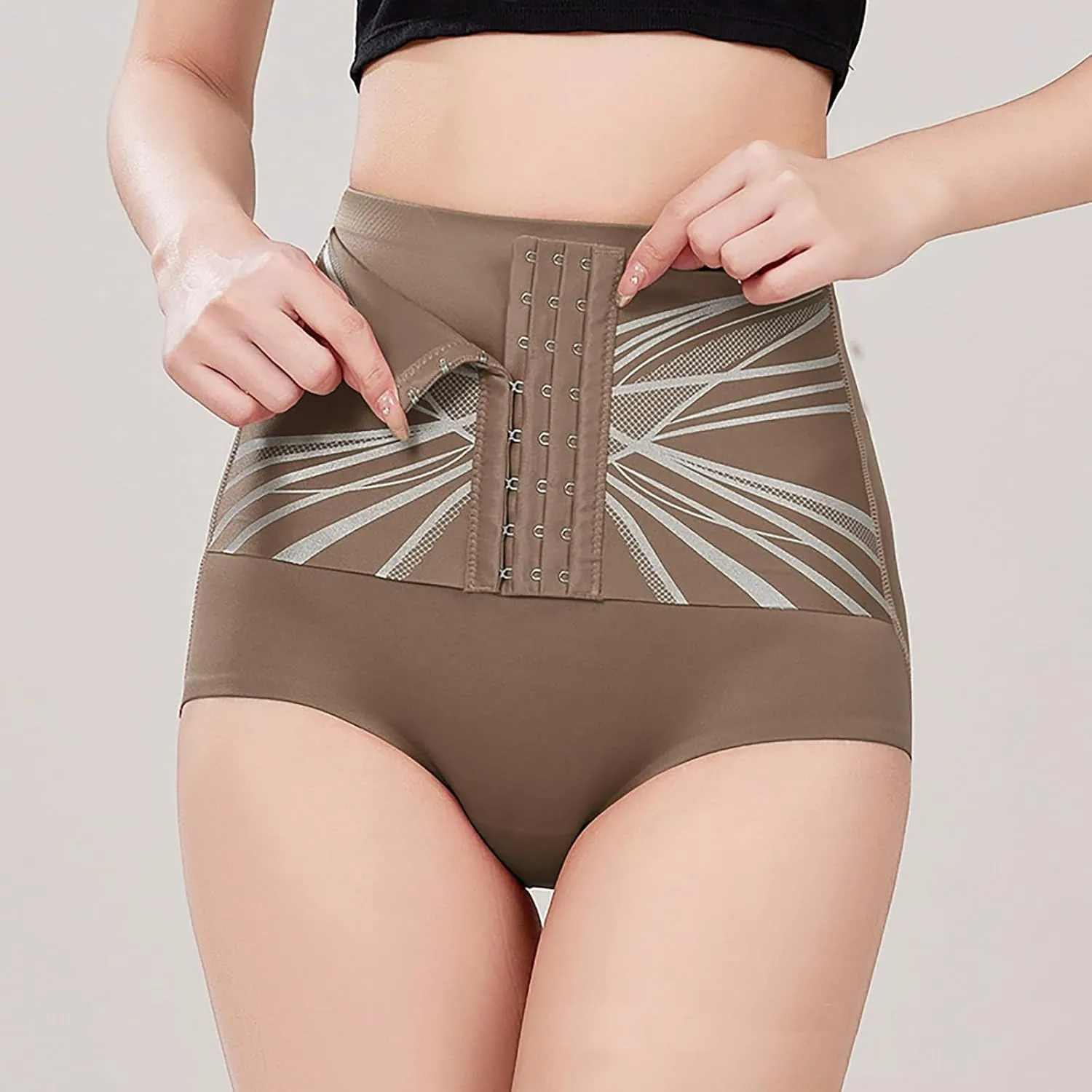 Tourmaline Titanium Fiber Shaping Shorts Tummy Briefs Tummy Shaping Shorts Titanium Fiber High Cut Briefs for Women