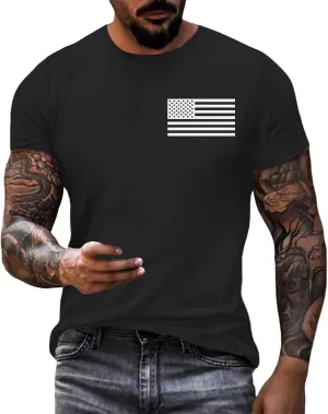 USA Shirt Men Graphic Party Short Sleeve Funny American Flag Independence Day July 4Th Tees Shirts Patriotic Summer Tshirts