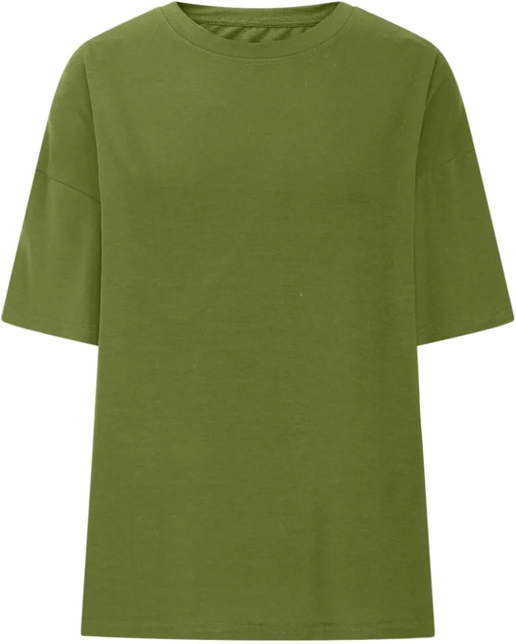 Vacation Outfits for Women Cap Sleeve Crewneck Comfort T-Shirt Fashion Lightweight Cozy Loose Summer Trendy Tees