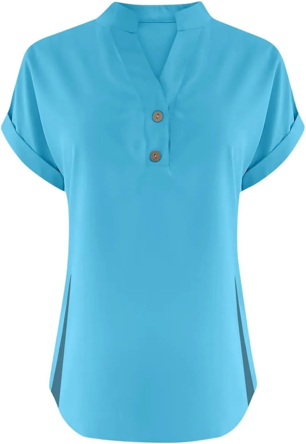 Walking Trendy Short Sleeve Top Female Plus Size Summers Solid Color T Shirt Loose