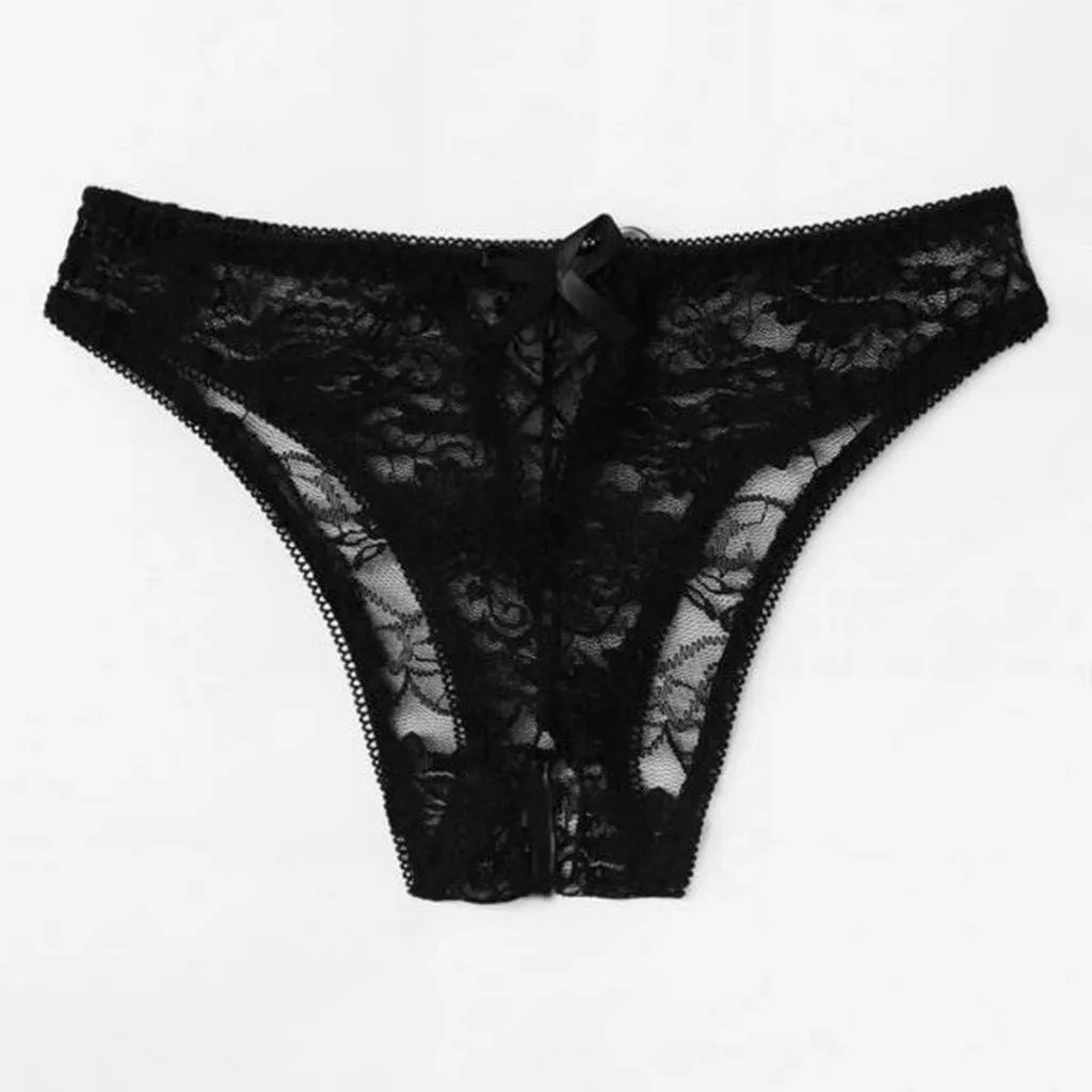 Women Cotton Lace Brief Underwear Breathable No Show T-Back Low Rise Soft Stretch Briefs Panty
