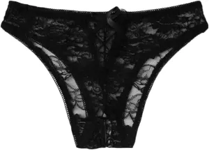Women Cotton Lace Brief Underwear Breathable No Show T-Back Low Rise Soft Stretch Briefs Panty