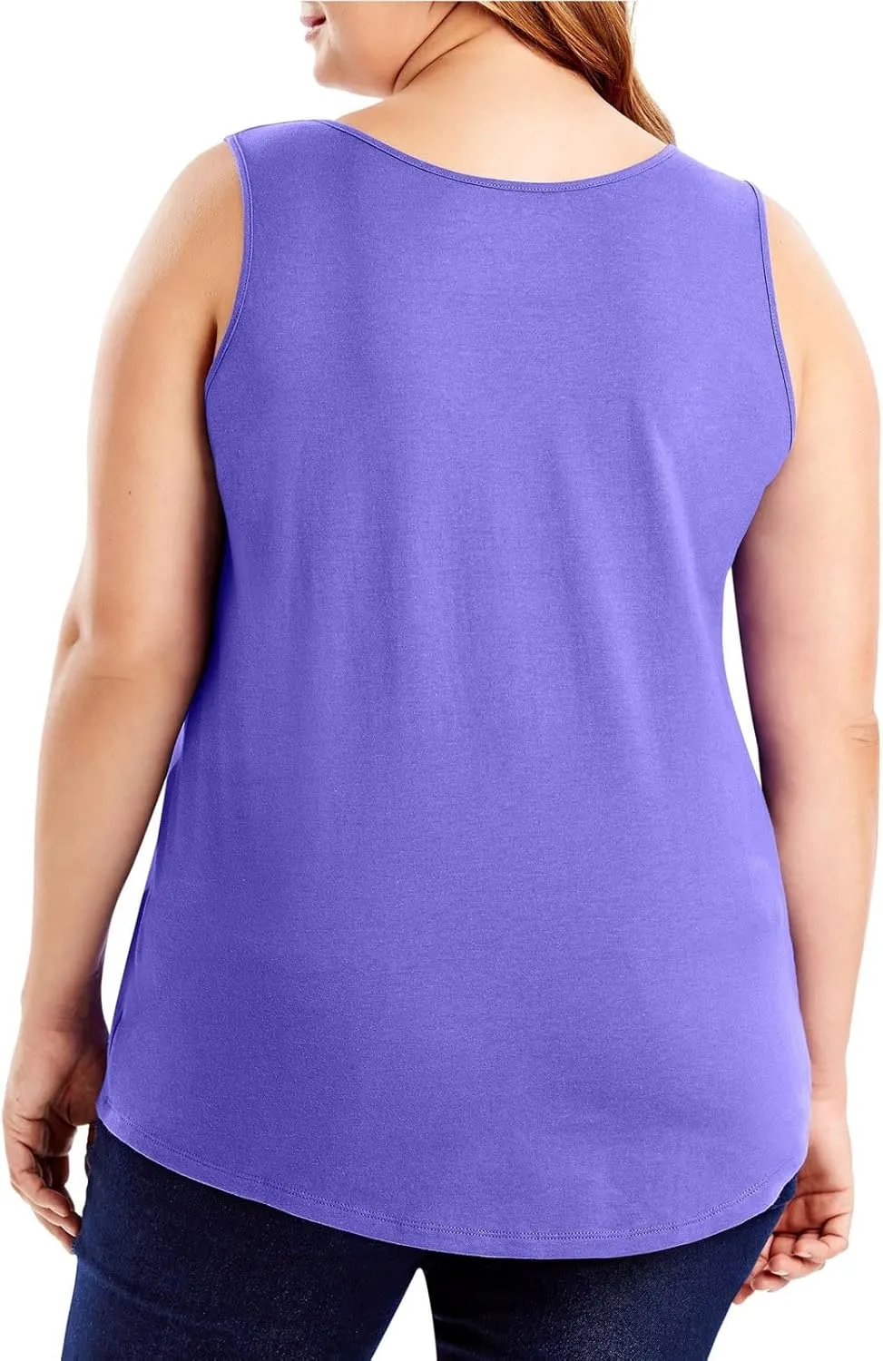Women Plus Size Tank Tops 2025 Summer Sleeveless Top Crew Neck Casual Blouse Solid Color Oversized Shirts