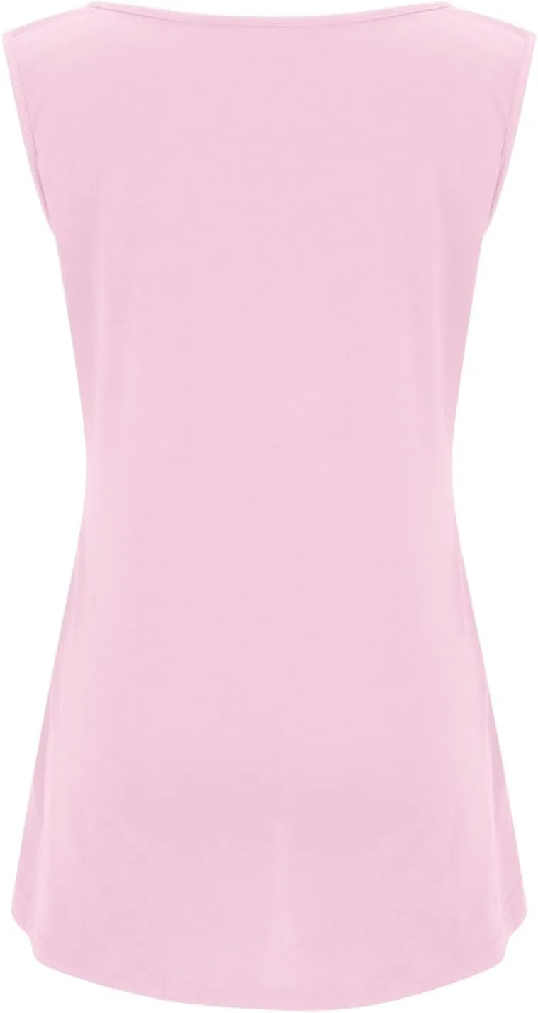 Women Plus Size Tank Tops 2025 Summer Sleeveless Top Crew Neck Casual Blouse Solid Color Oversized Shirts