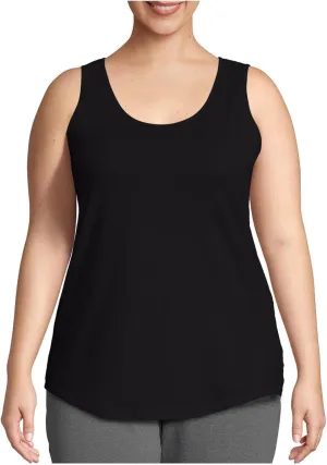 Women Plus Size Tank Tops 2025 Summer Sleeveless Top Crew Neck Casual Blouse Solid Color Oversized Shirts