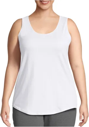 Women Plus Size Tank Tops 2025 Summer Sleeveless Top Crew Neck Casual Blouse Solid Color Oversized Shirts