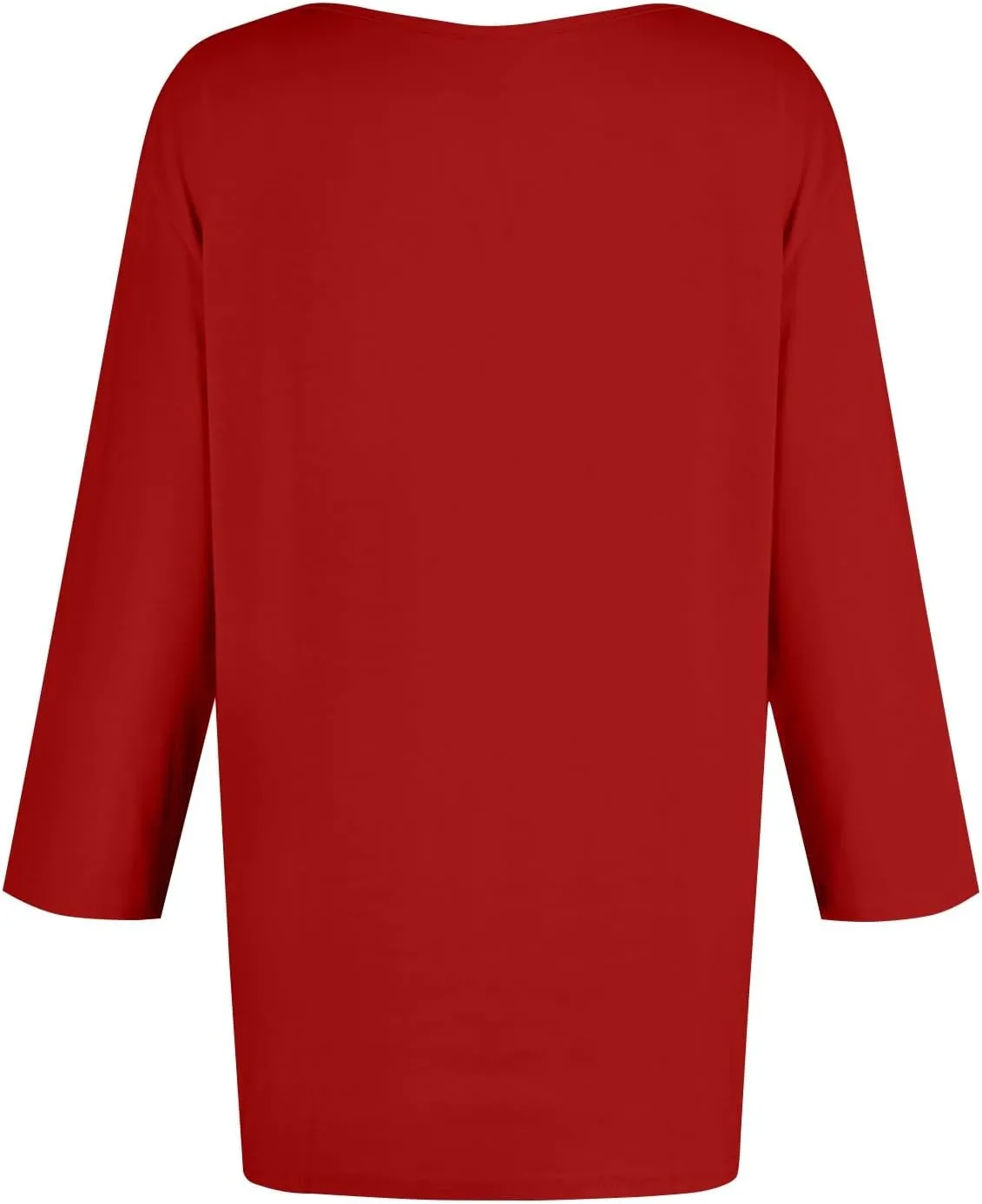 Womens 3/4 Sleeve Tops Casual V Neck T Shirts Loose Fit Three Quarter Length Cute Shirts Dressy Basic Work Blouse