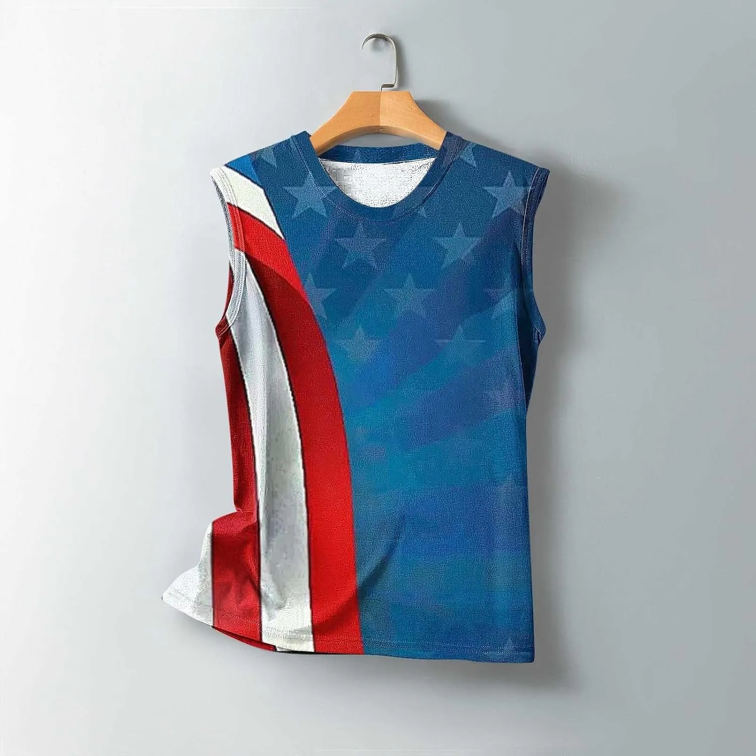 Womens American Flag Patriotic Tank Top Plus Size Stars Stripes Printed Summer Tees Sleeveless USA 4th of July Tops