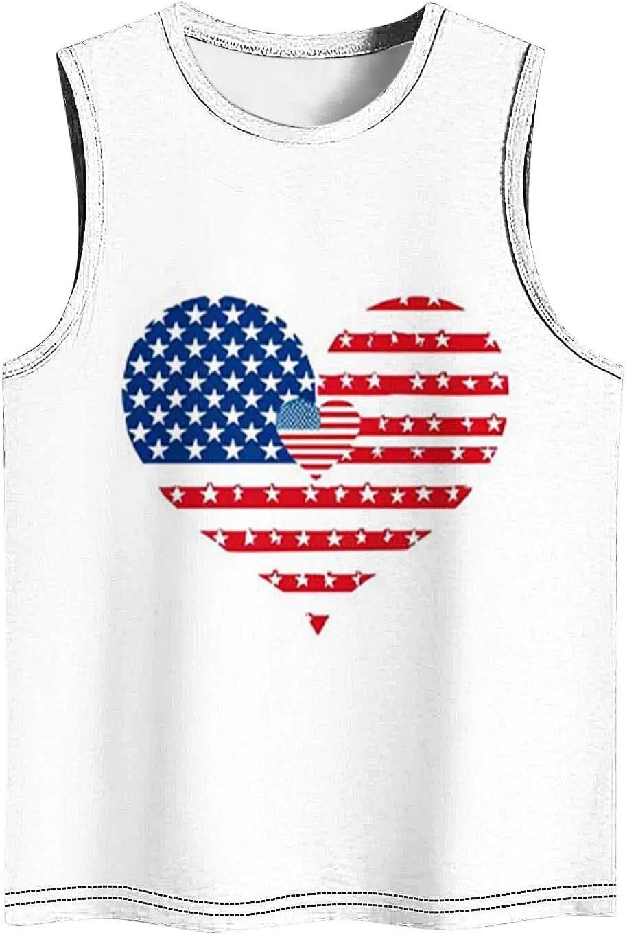 Womens American Flag Patriotic Tank Top Plus Size Stars Stripes Printed Summer Tees Sleeveless USA 4th of July Tops