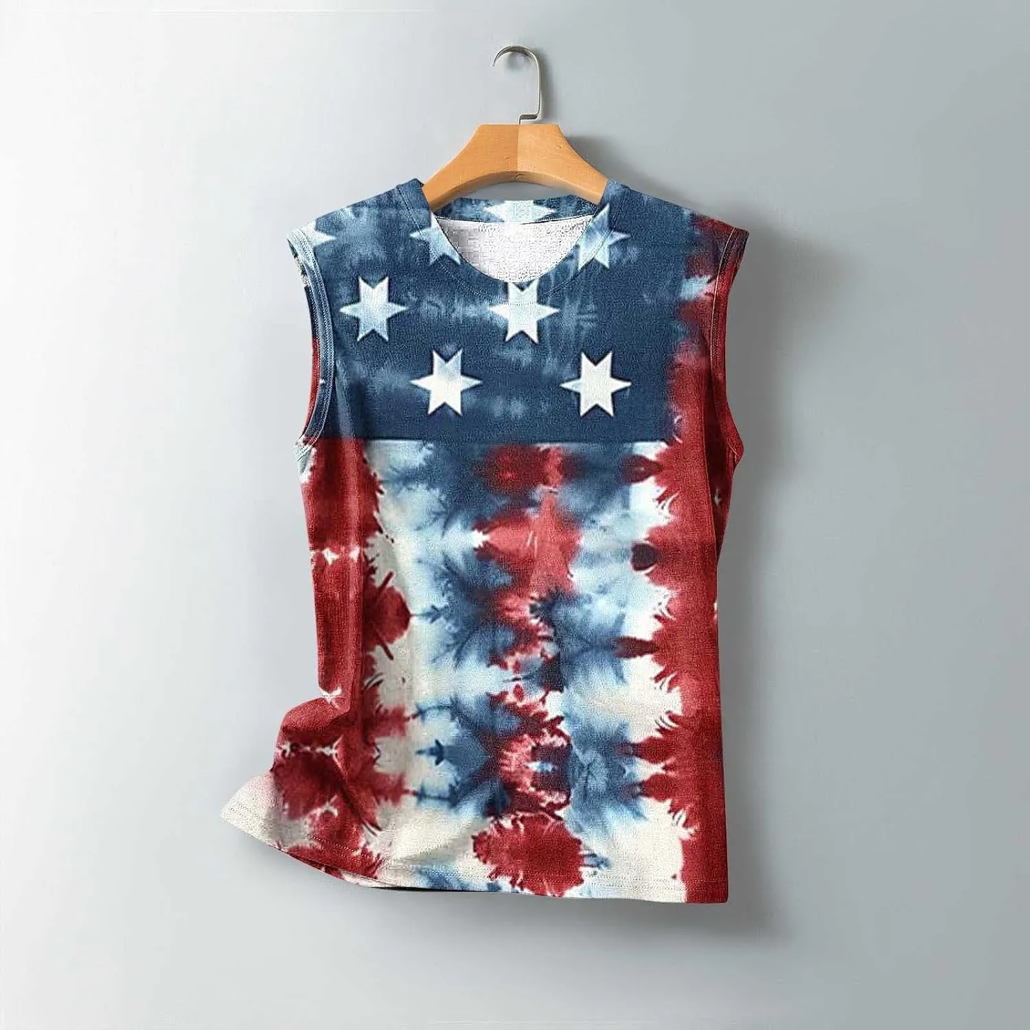 Womens American Flag Patriotic Tank Top Plus Size Stars Stripes Printed Summer Tees Sleeveless USA 4th of July Tops