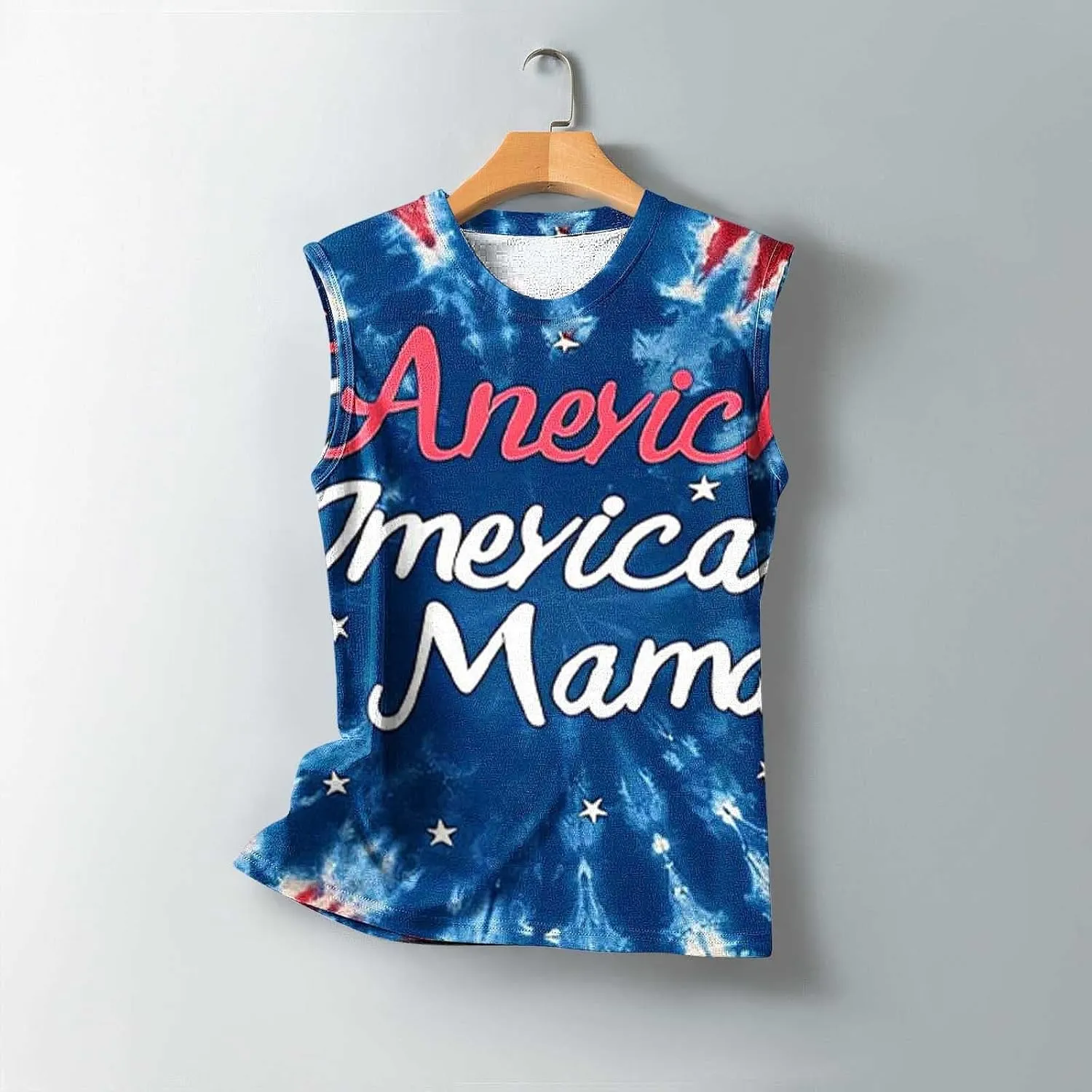 Womens American Flag Patriotic Tank Top Plus Size Stars Stripes Printed Summer Tees Sleeveless USA 4th of July Tops