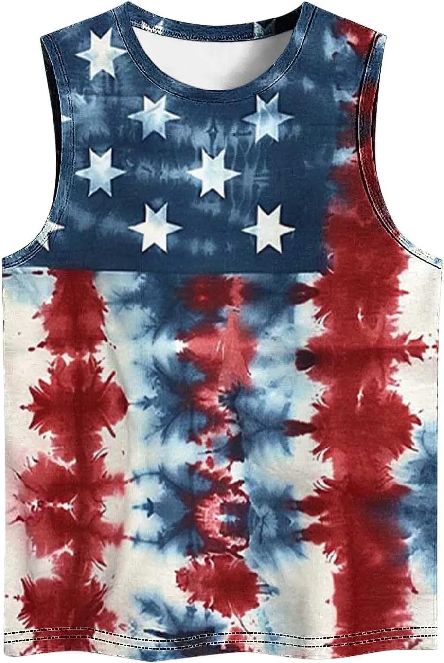 Womens American Flag Patriotic Tank Top Plus Size Stars Stripes Printed Summer Tees Sleeveless USA 4th of July Tops