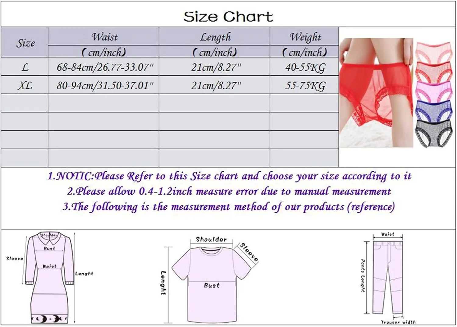 Women's Clear Thongs Underwear Low Rise Seamless Bikini Panties Sexy Butt Lifting Ice Silk Soft Briefs Lace Hipsters