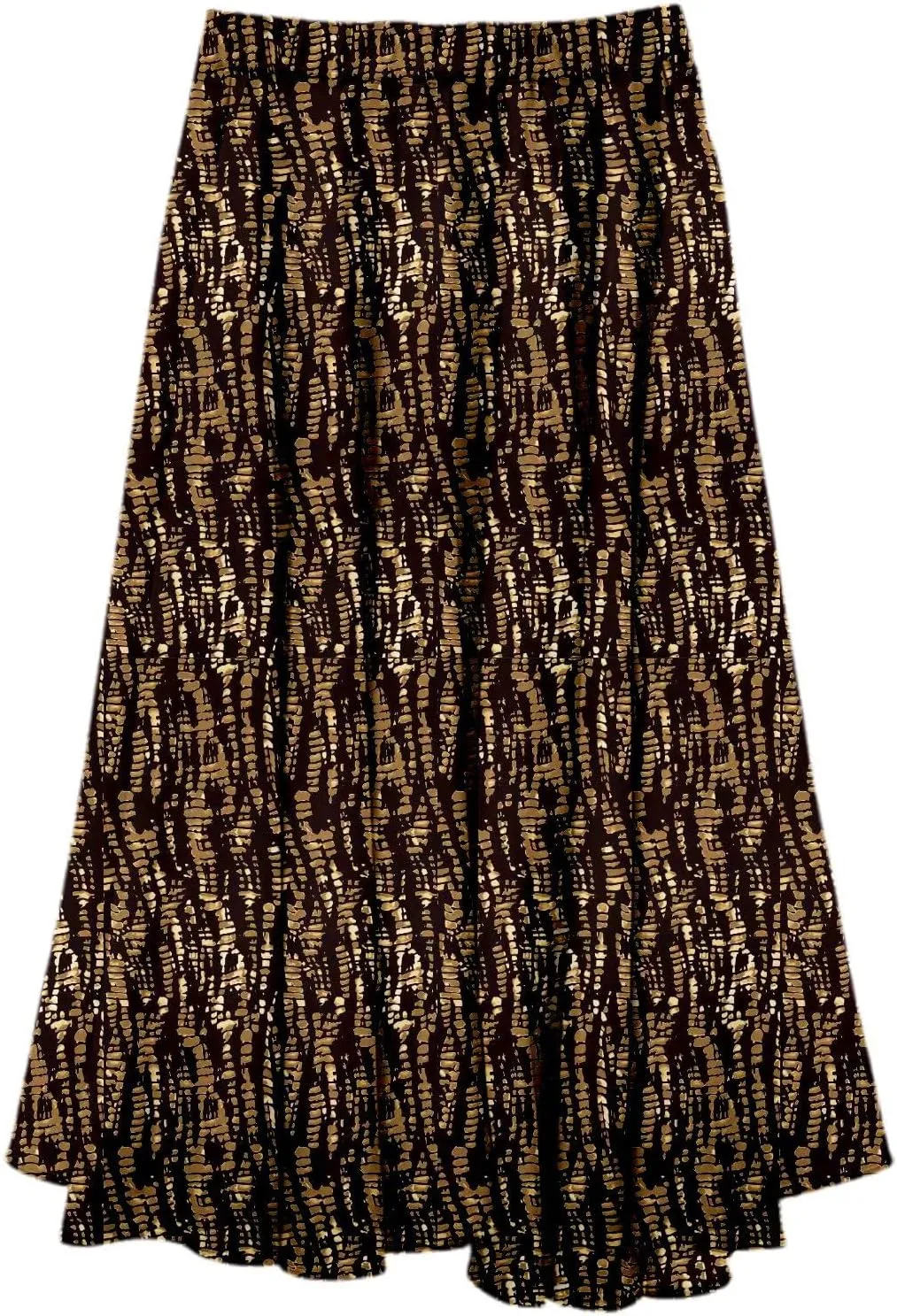 Women's Elastic High Waist Retro Pleated A-Line Flared Maxi Skirt Casual Beach Vacation Floral Boho Flowy Dress