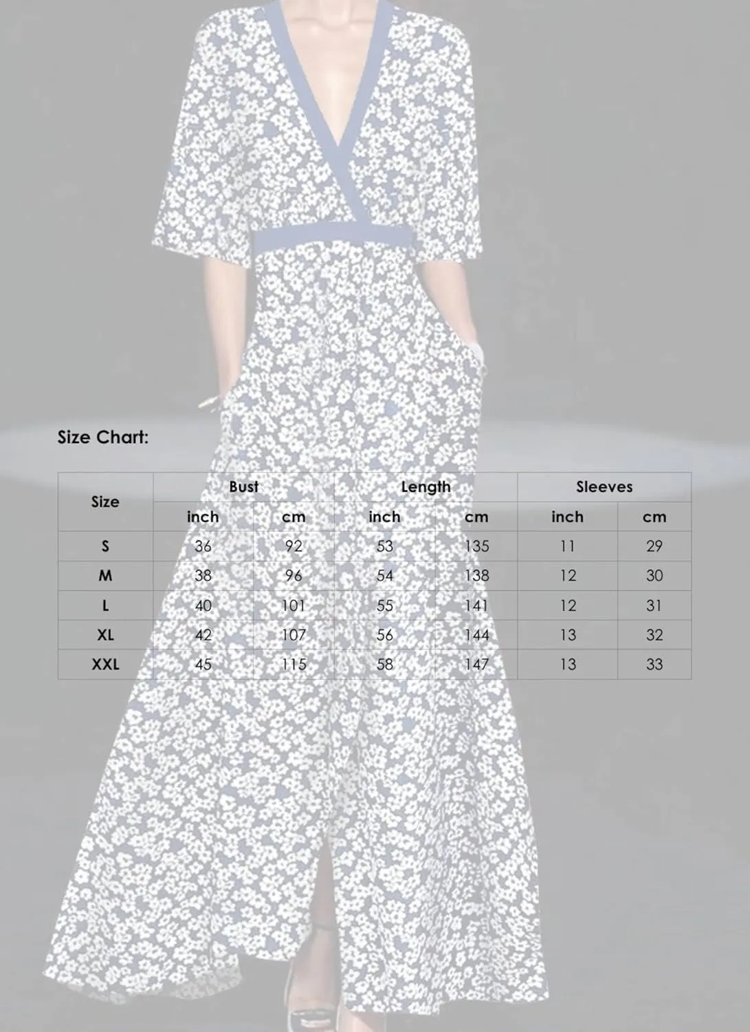 Women's Groovy Super Stretchy Maxi Party Dress Summer Beach Wrap Short Sleeve V-Neck Floral Print Dresses with Pockets