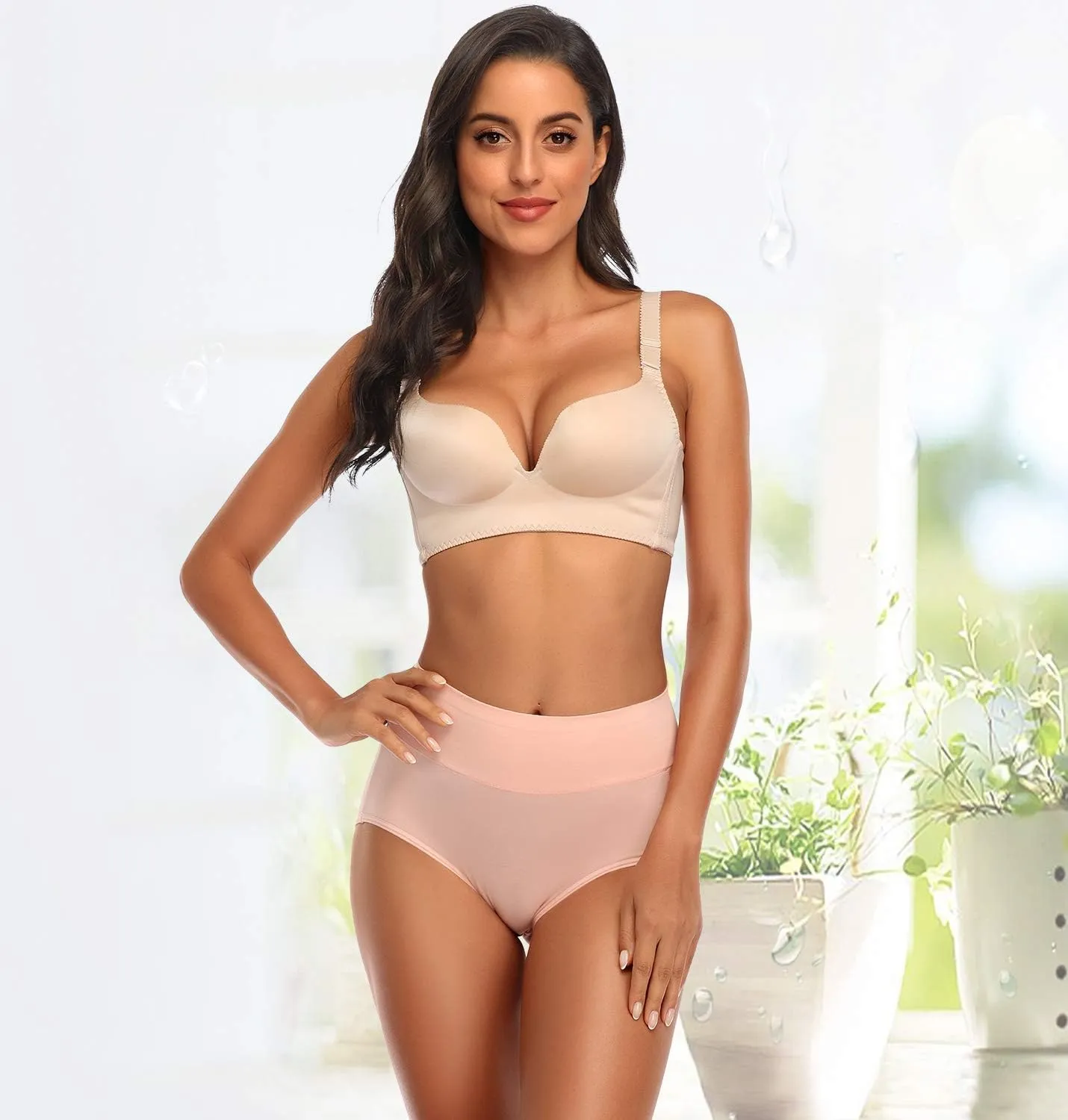 Women's High Waist Cotton Underwear Stretch Briefs Soft Comfy Ladies Panties MultiPack