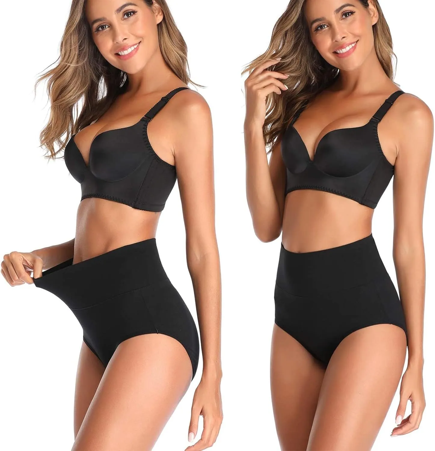 Women's High Waist Cotton Underwear Stretch Briefs Soft Comfy Ladies Panties MultiPack