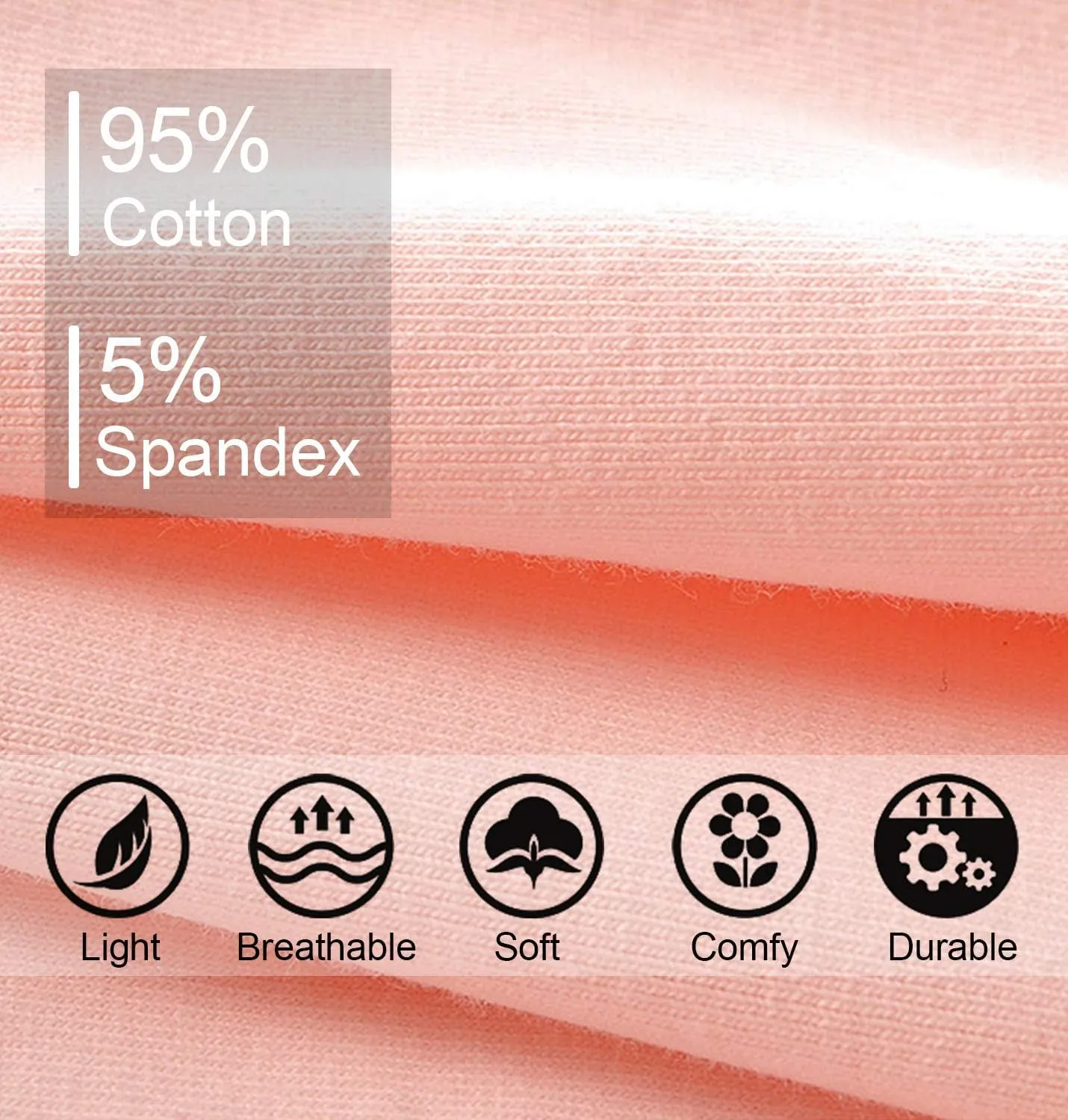 Women's High Waist Cotton Underwear Stretch Briefs Soft Comfy Ladies Panties MultiPack