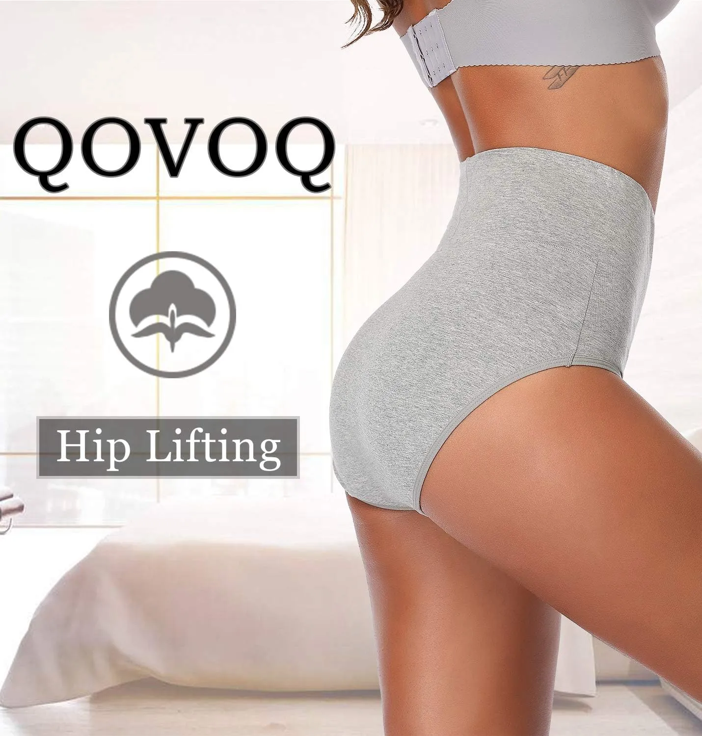 Women's High Waist Cotton Underwear Stretch Briefs Soft Comfy Ladies Panties MultiPack