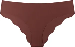 Women's Low Rise Ladies Underwear Thongs Ice Silk Briefs Sexy Panties Soft Flounce Tummy Control Hipsters