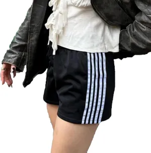 Womens Low Waisted Running Shorts Side Striped Quick Dry Athletic Workout Shorts Elastic Waist Lounge Workout Shorts