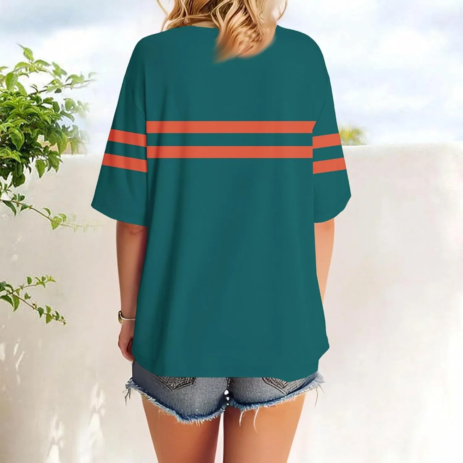 Womens Oversized Striped T Shirts Loose Fit Crewneck Short Sleeve Tops Summer Casual Blouse Y2K 2025 Basic Tee