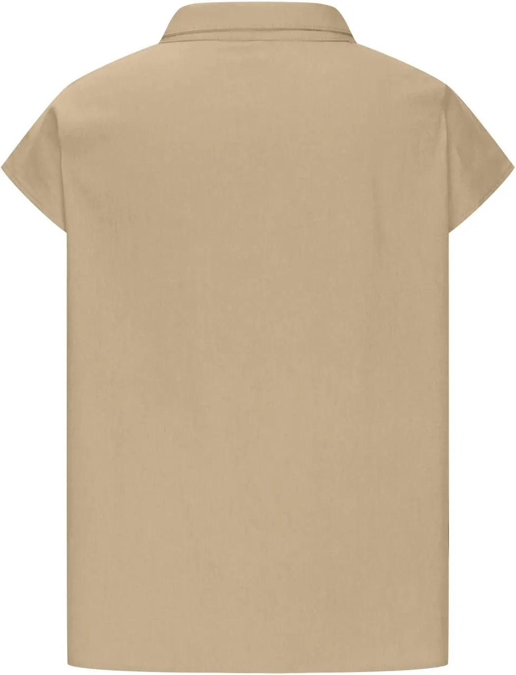 Womens Summer Cotton Linen Tops Cap Sleeve Mock Neck Casual Loose Fit Blouses Hollow Out Comfy Tshirts Shirts